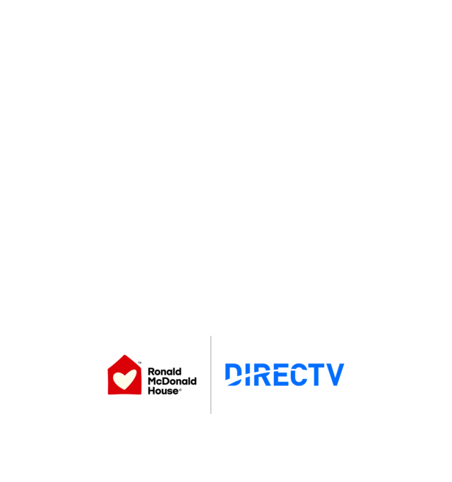 Ronald McDonald House logo and DIRECTV logo side by side.