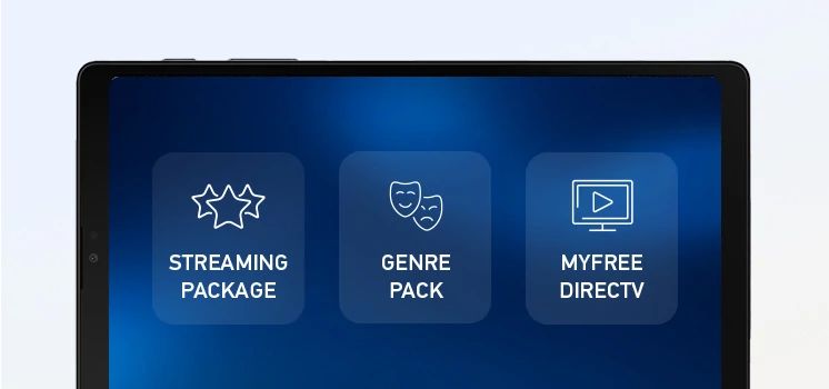 Illustration of a DIRECTV plan being selected.