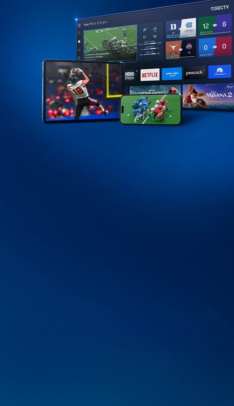 Gemini Air streaming device and TV showing entertainment.