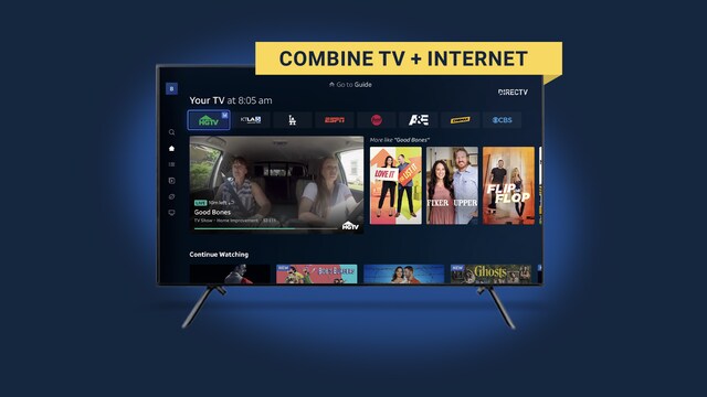 TV showing DIRECTV entertainment.